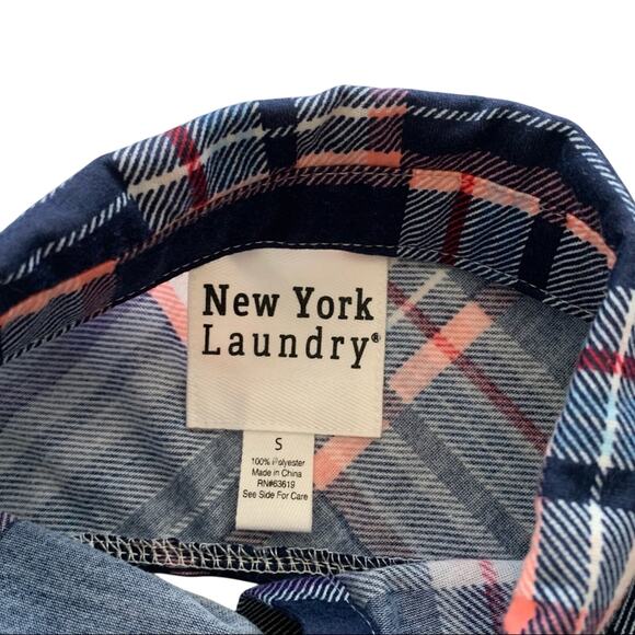 Via Penny Lane Reworked Apparel | Aaliyah Graphic Plaid Button Down Shirt Small - Picture 5 of 10